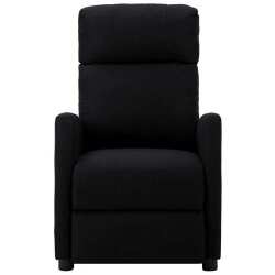 Atlošiamas krėslas, juodos spalvos, audinys poliesteris - Foteliai
