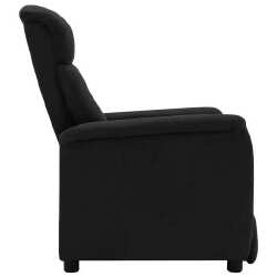 Atlošiamas krėslas, juodos spalvos, dirbtinė versta oda - Foteliai