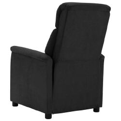 Atlošiamas krėslas, juodos spalvos, dirbtinė versta oda - Foteliai