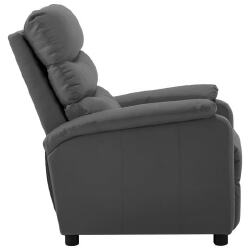 Atlošiamas krėslas, pilkas, dirbtinė oda - Foteliai