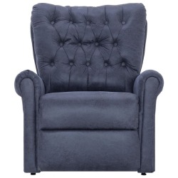 Atlošiamas krėslas, pilkos spalvos, dirbtinė versta oda - Foteliai