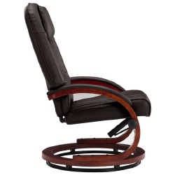 Atlošiamas krėslas su pakoja, dirbtinė oda - Foteliai