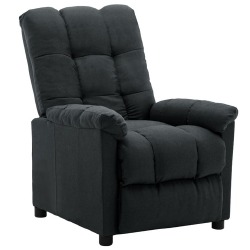 Atlošiamas krėslas, tamsiai pilkos spalvos audinys - Foteliai