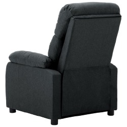 Atlošiamas, reguliuojamas krėslas, tamsiai pilkos spalvos audinio - Foteliai