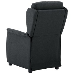 Atlošiamas, reguliuojamas krėslas, tamsiai pilkos spalvos, audinys - Foteliai