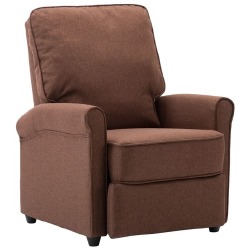 Atlošiamas TV krėslas, rudos spalvos, audinys - Foteliai