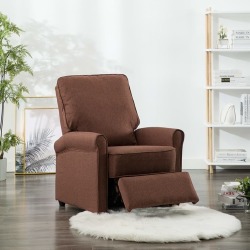 Atlošiamas TV krėslas, rudos spalvos, audinys - Foteliai