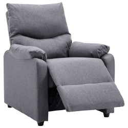 Atlošiamas TV krėslas, šviesiai pilkos spalvos audinys - Foteliai