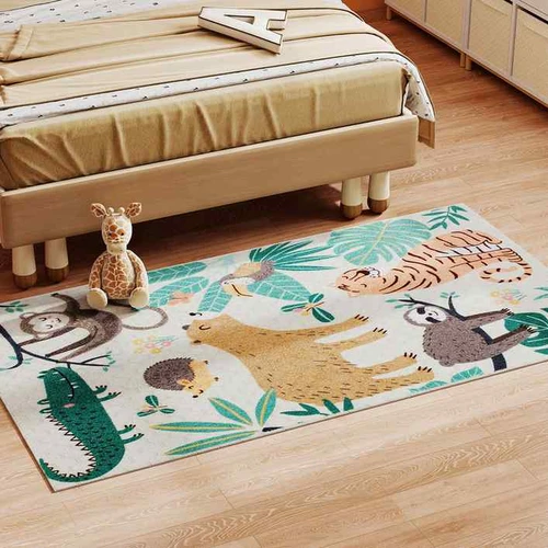 Atogrąžų miško motyvo kilimas, Įvairiaspalvis, 150 × 80 cm - Kilimai