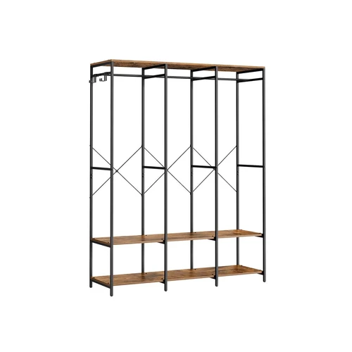 Atvira drabužių spinta 40x141x180cm., rudos/juodos spalvos