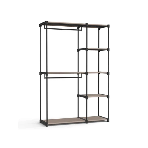 Atvira spinta su kabyklomis 43 x 124 x 182 cm, taupe spalvos