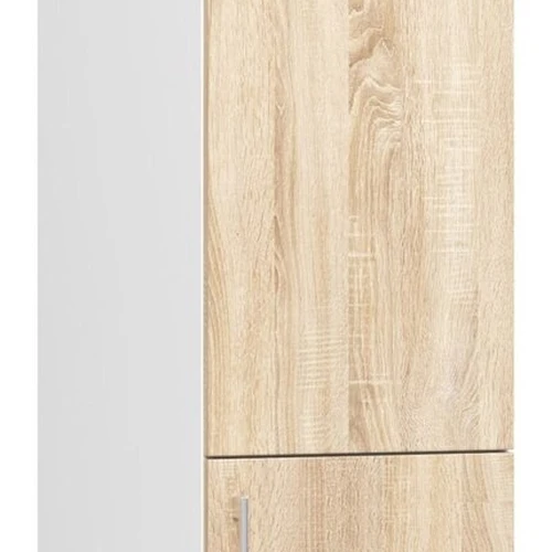 Aukšta virtuvinė spintelė NORE Lima S40/205, baltos/ąžuolo spalvos