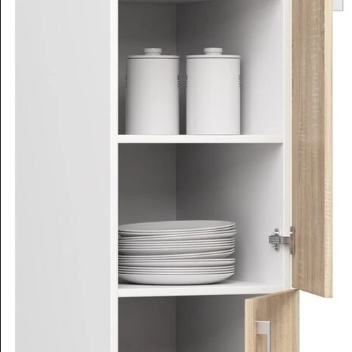 Modernus virtuvės stulpas su 5 lentynomis