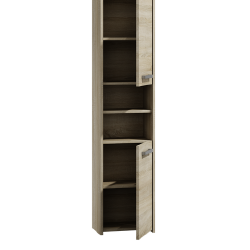 Elegantiška vonios spintelė su lentynomis ir PVC apvadais