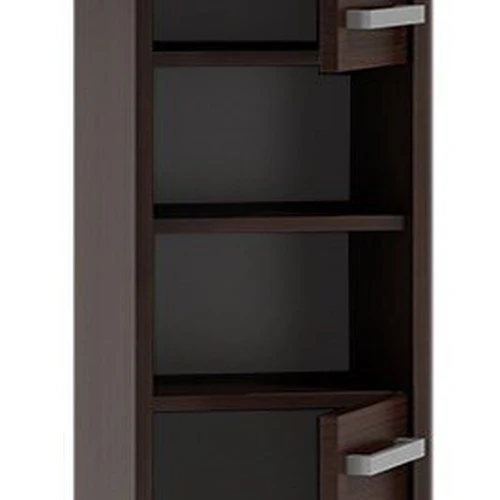 Dviejų durelių vonios spintelė su lentynomis ir skyriais