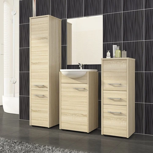 Universalus 2 durų vonios stulpas su reguliuojamomis kojelėmis