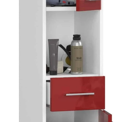 Moderni vonios spintelė su blizgia apdaila ir ABS apvadu