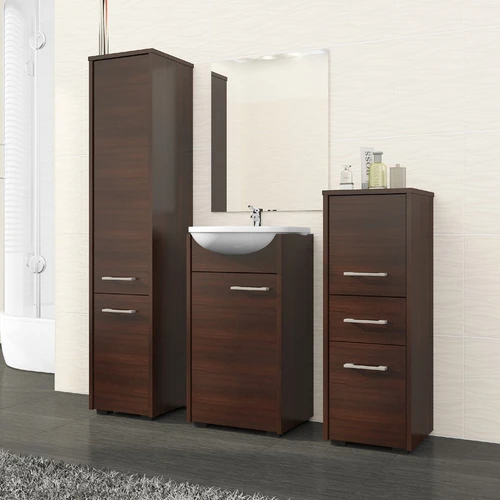 Erdvi vonios spintelė su sidabrinėmis rankenomis ir 24 mėn. garantija