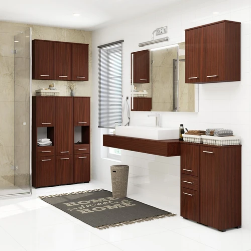 Aukštos kokybės 16 mm spintelė su 4 lentynomis ir ABS briauna