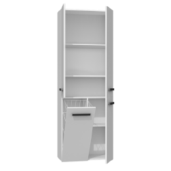 Moderni balta vonios spintelė su PVC apdaila