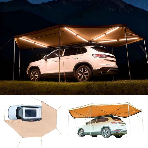 Automobilio markizė VEVOR ATSA27025PLUS-4LED, kairinė, 270°