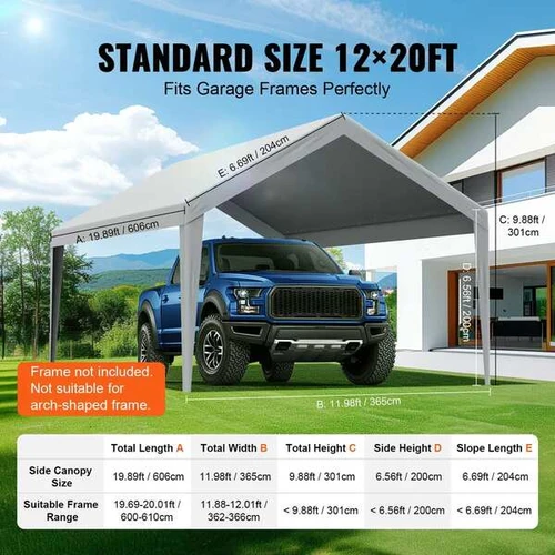 Pilkas automobilio stogelio tentas 610x364 cm
