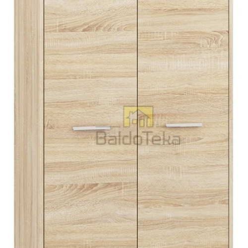 Erdvi spinta su šviesiu ąžuolu ir balta matine plokšte