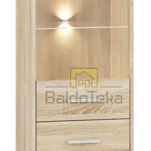 Šviesaus ąžuolo sonoma spintos su stilingu dizainu