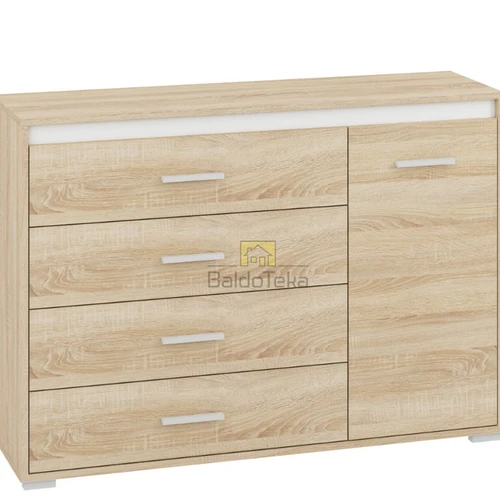 Šviesus ąžuolas sonoma + antracitas spinta 120x85x34 cm