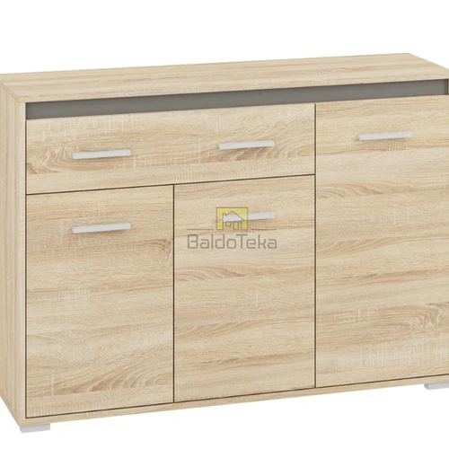 Stilingos spintos su šviesaus ąžuolo sonoma ir balta matine pabaiga