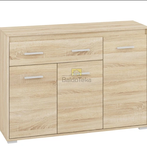 Šviesaus ąžuolo sonoma spintos su antracito arba baltos matinės apdaila