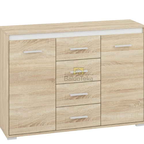 Šviesaus ąžuolo sonoma + antracito spintelė 120x85x34 cm