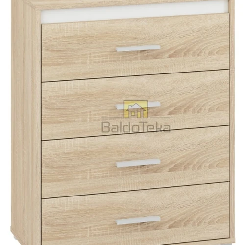 Šviesaus ąžuolo sonoma spintelė su antracito fasadu