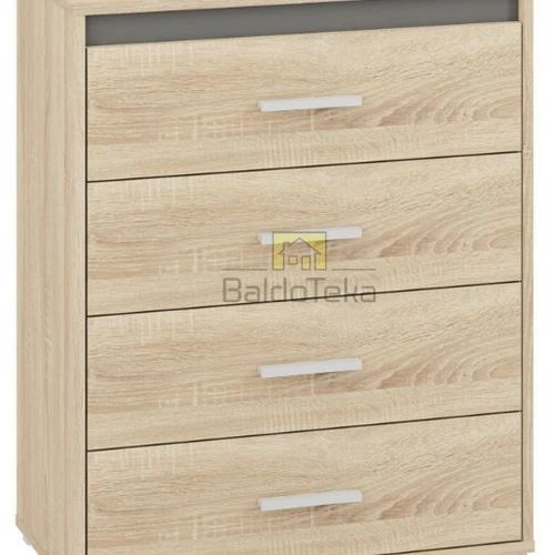 Šviesaus ąžuolo sonoma spintelė minimalistiniam interjerui