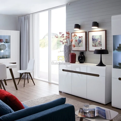 Stylish White Modern Cabinet with Quiet-Close System