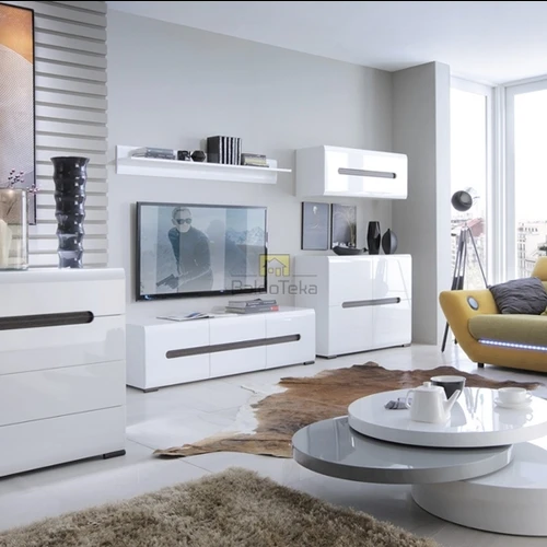 Moderni spinta baltų atspalvių deriniu