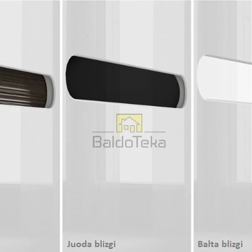 Balta matinė/blizgi lova be grotelių ir patalynės dėžės