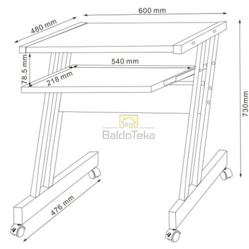 Kompaktiški matmenys 60x73x48 cm