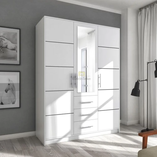 Moderni balta spinta su veidrodžiu 16 mm LMDP