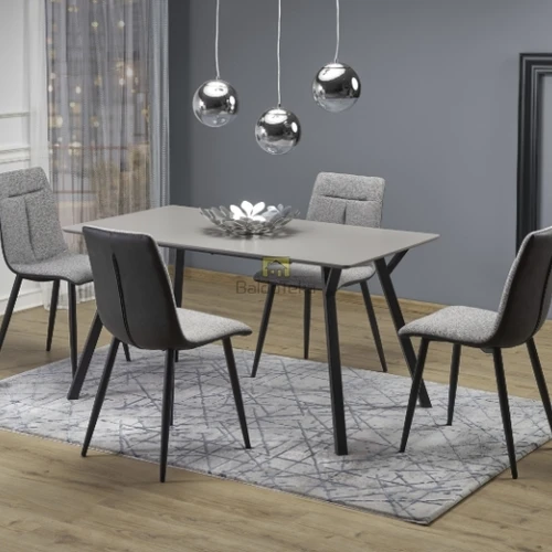 Kokybiškas 140x80x74 cm stalas – lakuotas MDF ir plienas