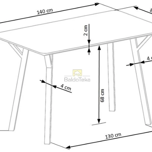 140x80x74 cm stalas – šviesiai pilka/juoda spalva, lakuotas MDF