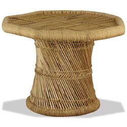 Bambukinis kavos staliukas, aštuonkampis, 60x60x45 cm - Žurnaliniai (kavos) staliukai
