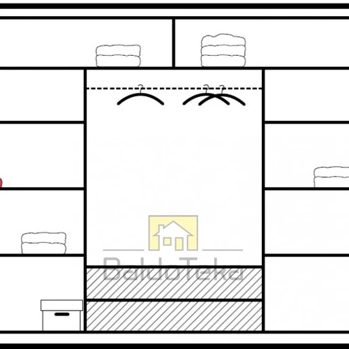Moderni spinta su aliuminio bėgeliais ir įmontuotu apšvietimu