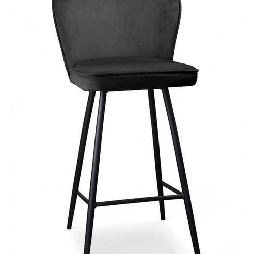 Aukšta baro kėdė AINE 70 su pūkuoto aksomo apmušalu
