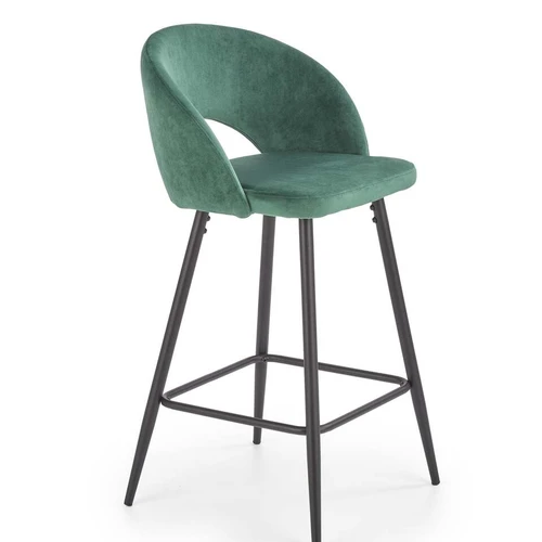 Moderni kėdė su milteliniu plienu ir minkštu aksominiu audiniu