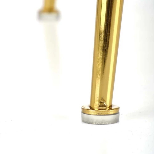 Puikūs baldai su aukso ir smėlio spalvos deriniu