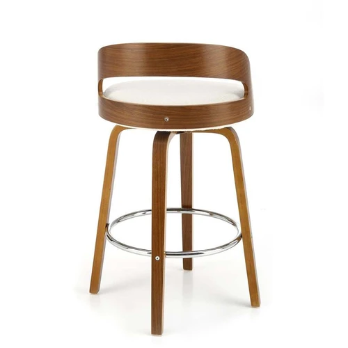 Kreminė kėdė su išlenkta fanera ir chromo plieno karkasu