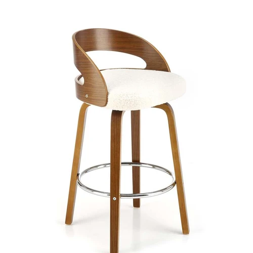 Elegantiška riešuto spalvos kėdė su chromo plieno pagrindu