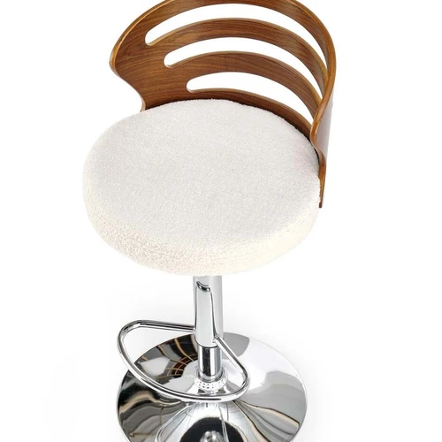 Patogi kėdė su reguliuojama atlošu ir kreminiu atspalviu