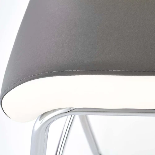 Minkštos kėdės su chromuotu karkasu ir modernia spalva